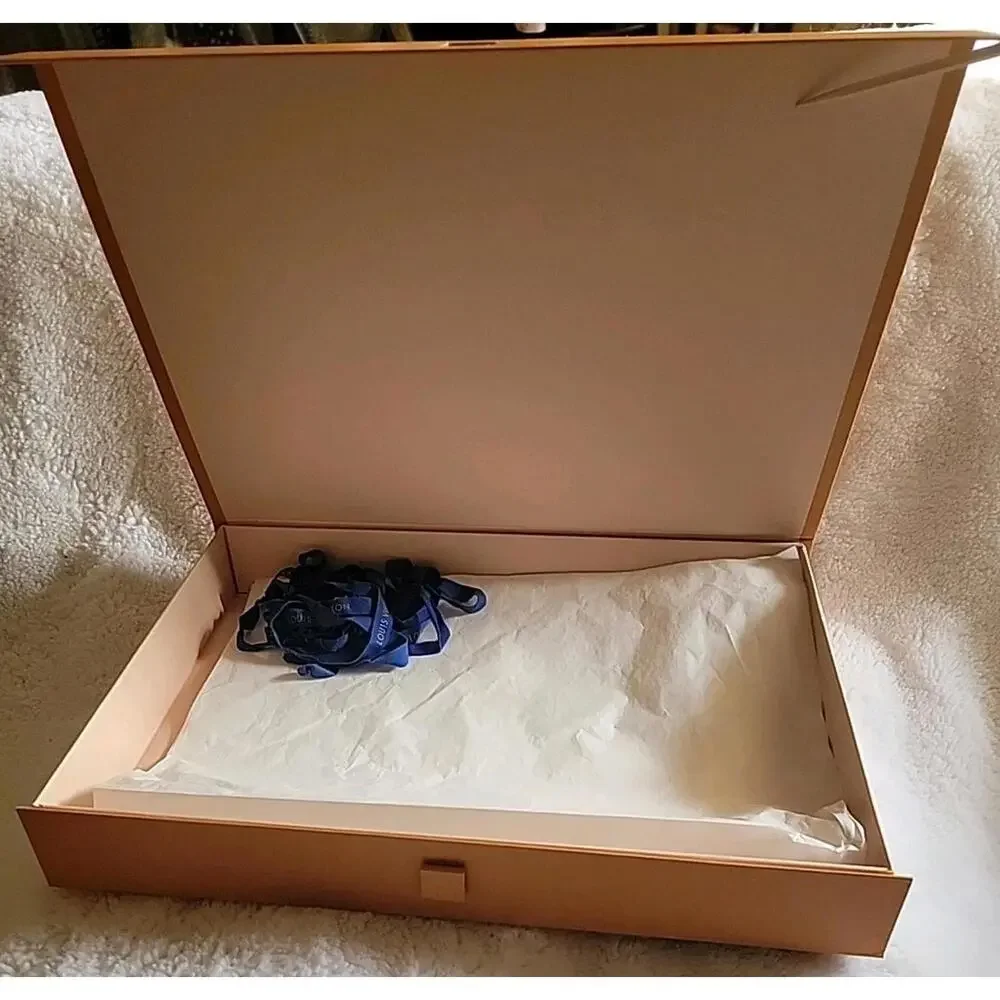 Louis Vuitton Empty Gift Box in Orange Carboard Logo Classic L 16 x W 11 x D 2